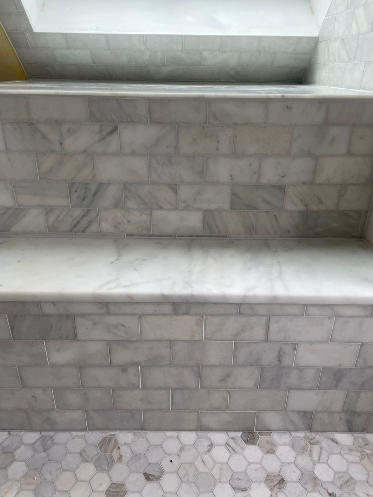 Carrara marble master bath — photo 4