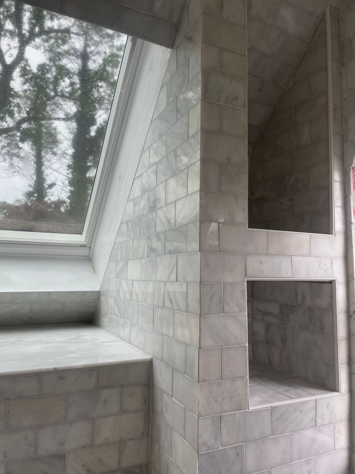 Carrara marble master bath — photo 5