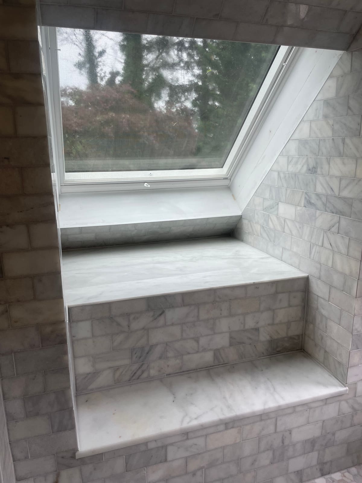 Carrara marble master bath — photo 7