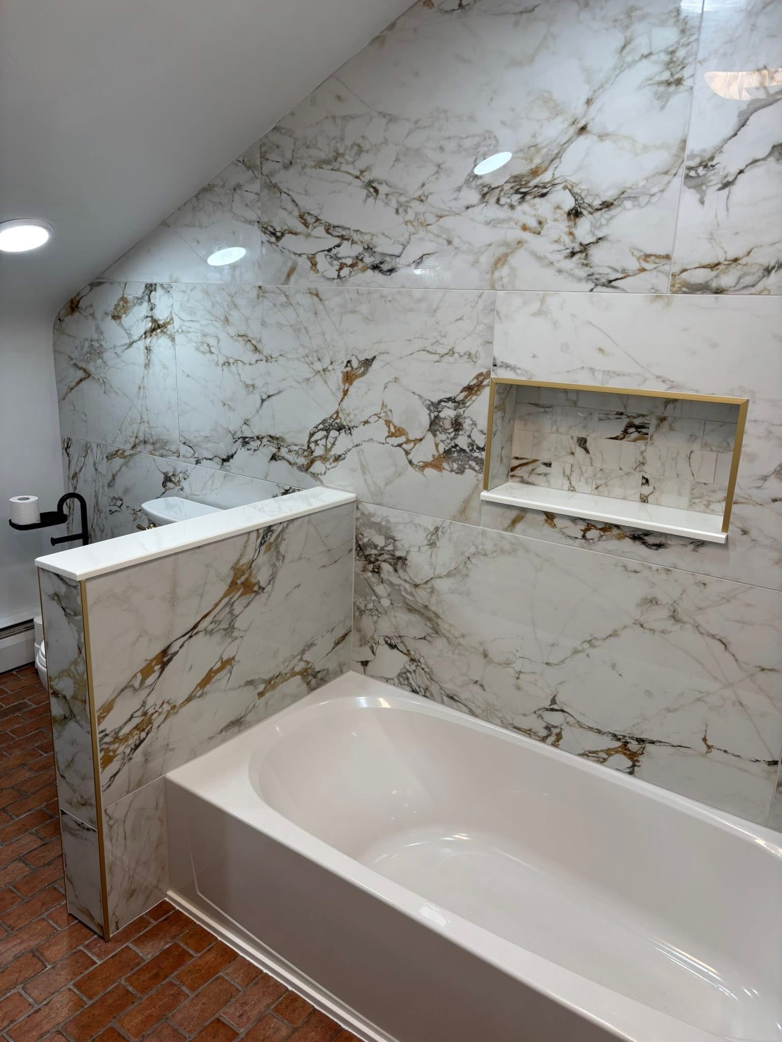 Marble attic bath